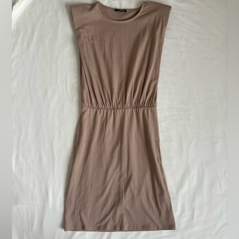 Express Padded Shoulders Mid Dress